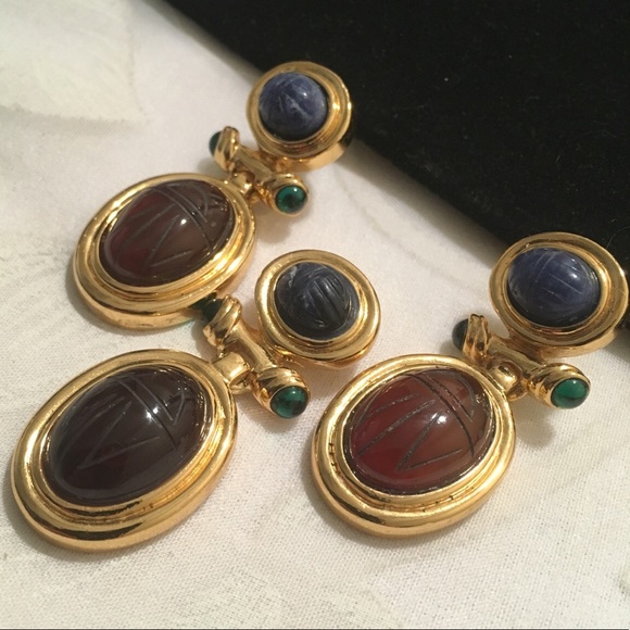 Vintage Jewelry - Vintage Givenchy Egyptian Revival Scarab Set
